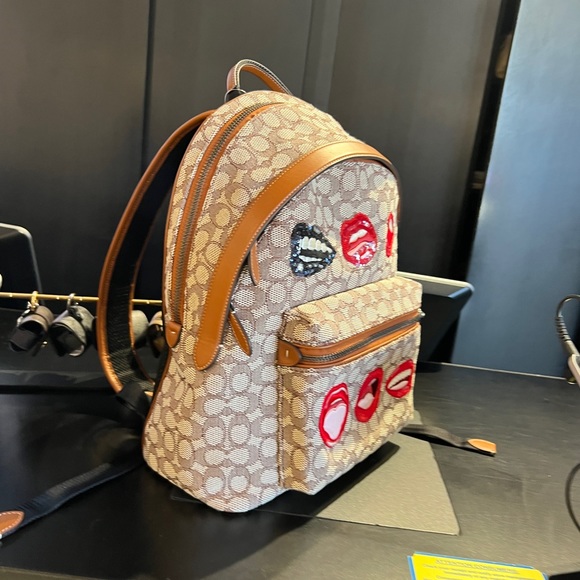 Coach X Tom Wesselmann Charter Backpack In Signature Textile Jacquard NWT - Picture 8 of 15